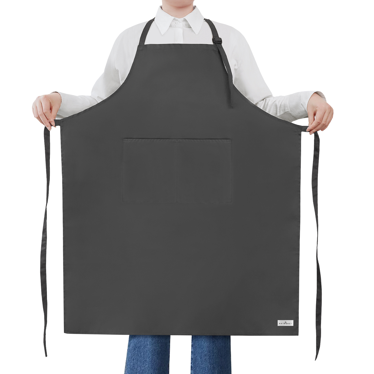 Rotanet 🔥[Limited Time Discount]🔥 Extra Large Adjustable Water & Oil Resistant Cooking Kitchen Chef Bib Apron with 2 Pockets