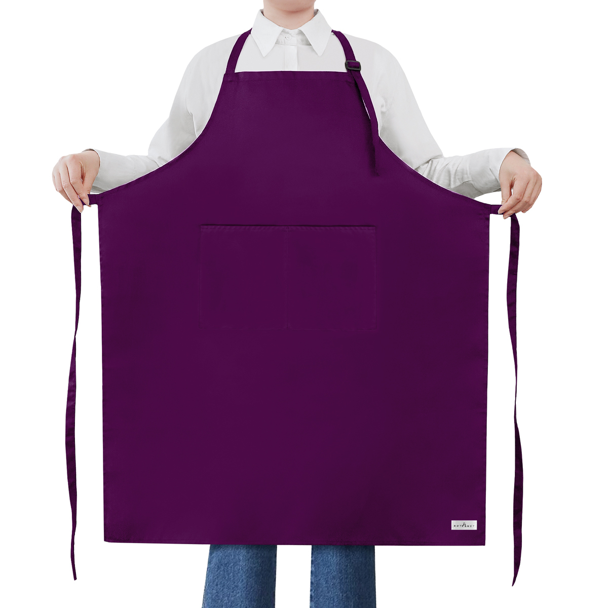 Rotanet 🔥[Limited Time Discount]🔥 Extra Large Adjustable Water & Oil Resistant Cooking Kitchen Chef Bib Apron with 2 Pockets