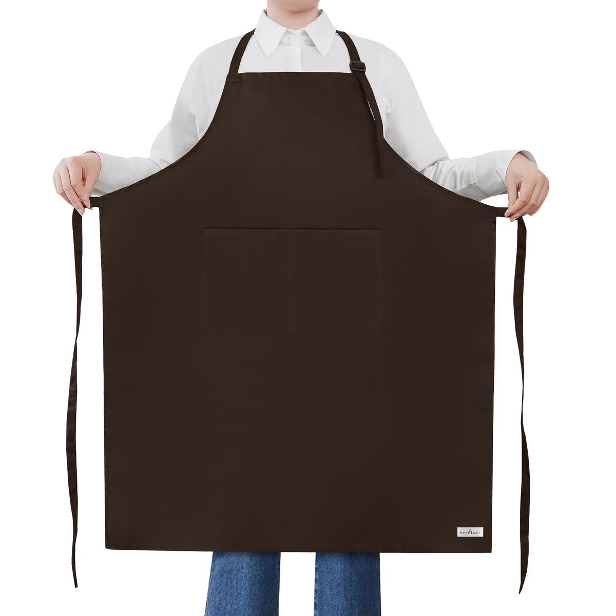 Rotanet 🔥[Limited Time Discount]🔥 Extra Large Adjustable Water & Oil Resistant Cooking Kitchen Chef Bib Apron with 2 Pockets
