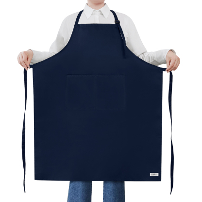 Rotanet Men's and Women's Extra Large Adjustable Water & Oil Resistant Cooking Kitchen Chef Bib Apron with 2 Pockets