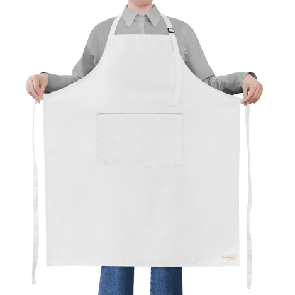 Rotanet Men's and Women's Extra Large Adjustable Water & Oil Resistant Cooking Kitchen Chef Bib Apron with 2 Pockets