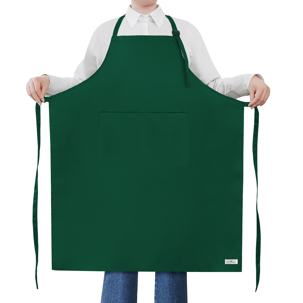 Rotanet 🔥[Limited Time Discount]🔥 Extra Large Adjustable Water & Oil Resistant Cooking Kitchen Chef Bib Apron with 2 Pockets