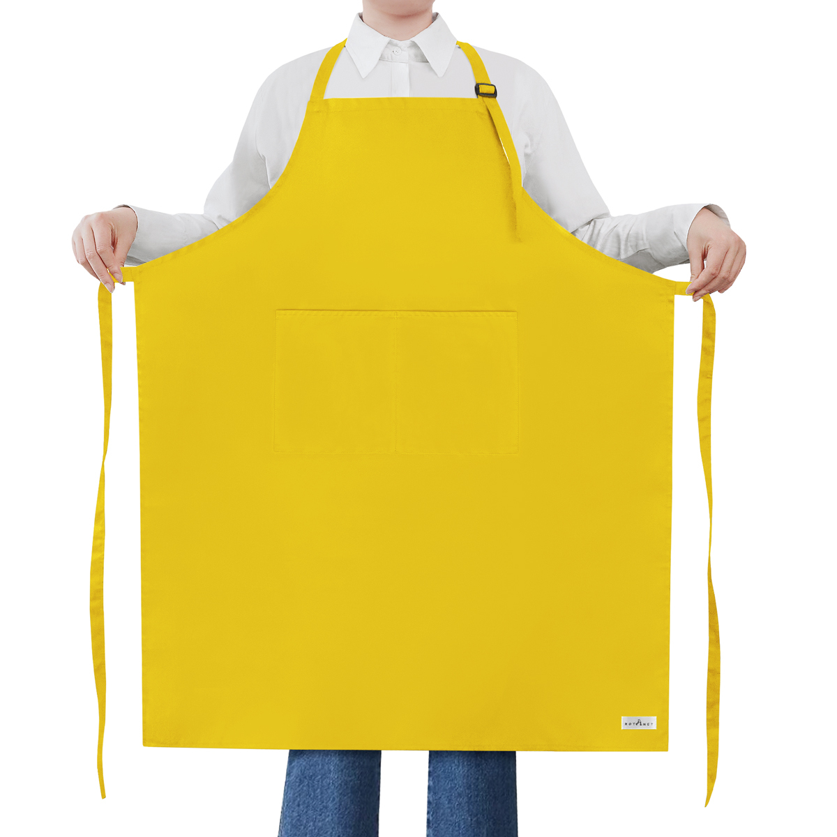 Rotanet 🔥[Limited Time Discount]🔥 Extra Large Adjustable Water & Oil Resistant Cooking Kitchen Chef Bib Apron with 2 Pockets