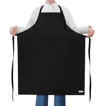 Rotanet Men's and Women's Extra Large Adjustable Water & Oil Resistant Cooking Kitchen Chef Bib Apron with 2 Pockets