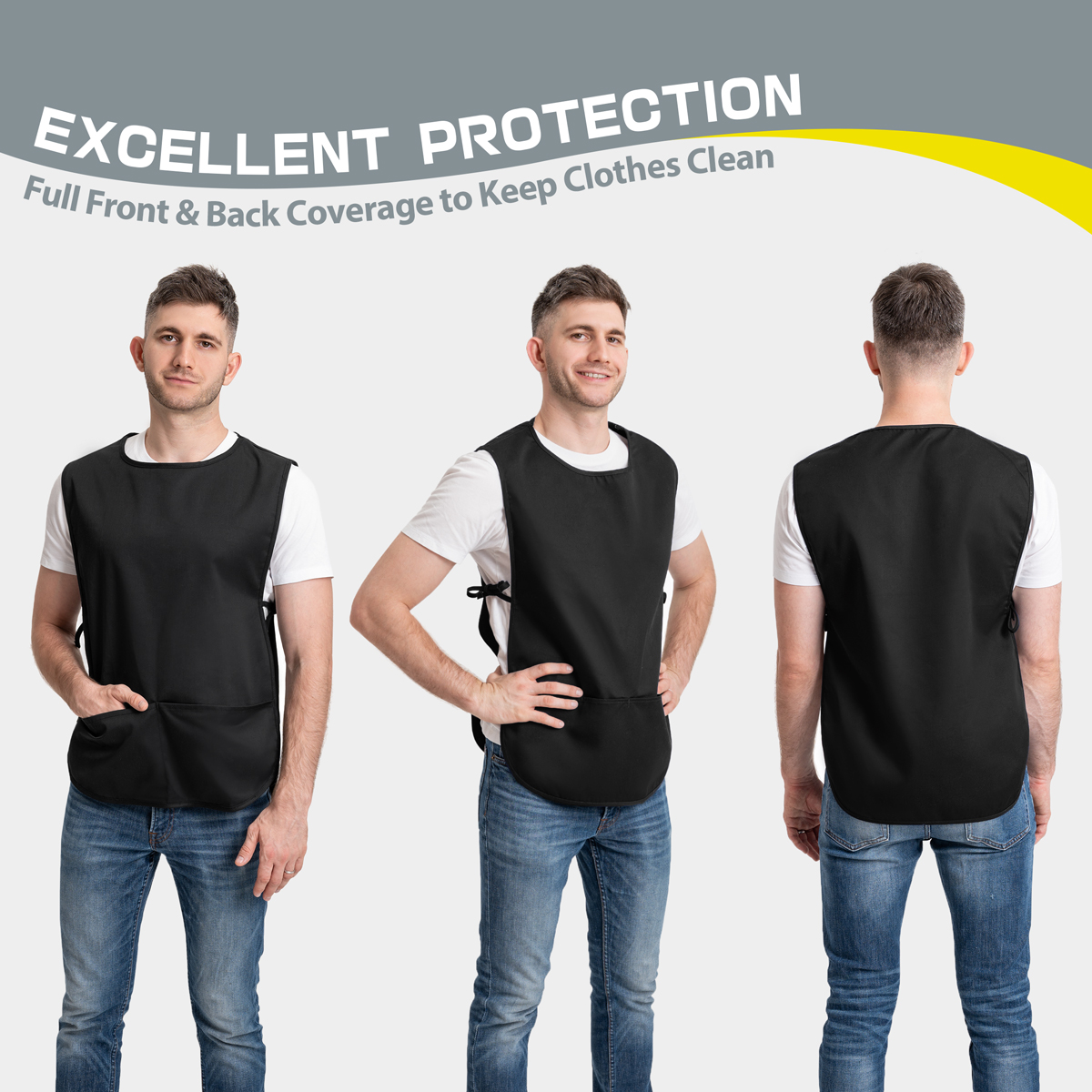 Rotanet Men's and Women's Waterproof Hairstylist Painting Cobbler Work Apron with 2 Large Pockets