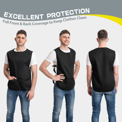Rotanet Men's and Women's Waterproof Hairstylist Painting Cobbler Work Apron with 2 Large Pockets