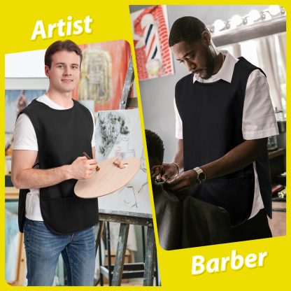 Rotanet Men's and Women's Waterproof Hairstylist Painting Cobbler Work Apron with 2 Large Pockets