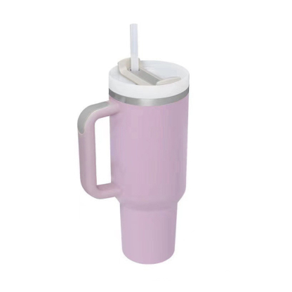 Große, auslaufsichere Vakuum-Edelstahl-Isolier-Strohhalm-Tasse.