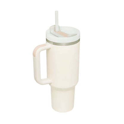 Große, auslaufsichere Vakuum-Edelstahl-Isolier-Strohhalm-Tasse.