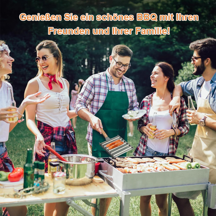 Edelstahlrollender Hot Dog Grill mit abnehmbarem Holzgriff