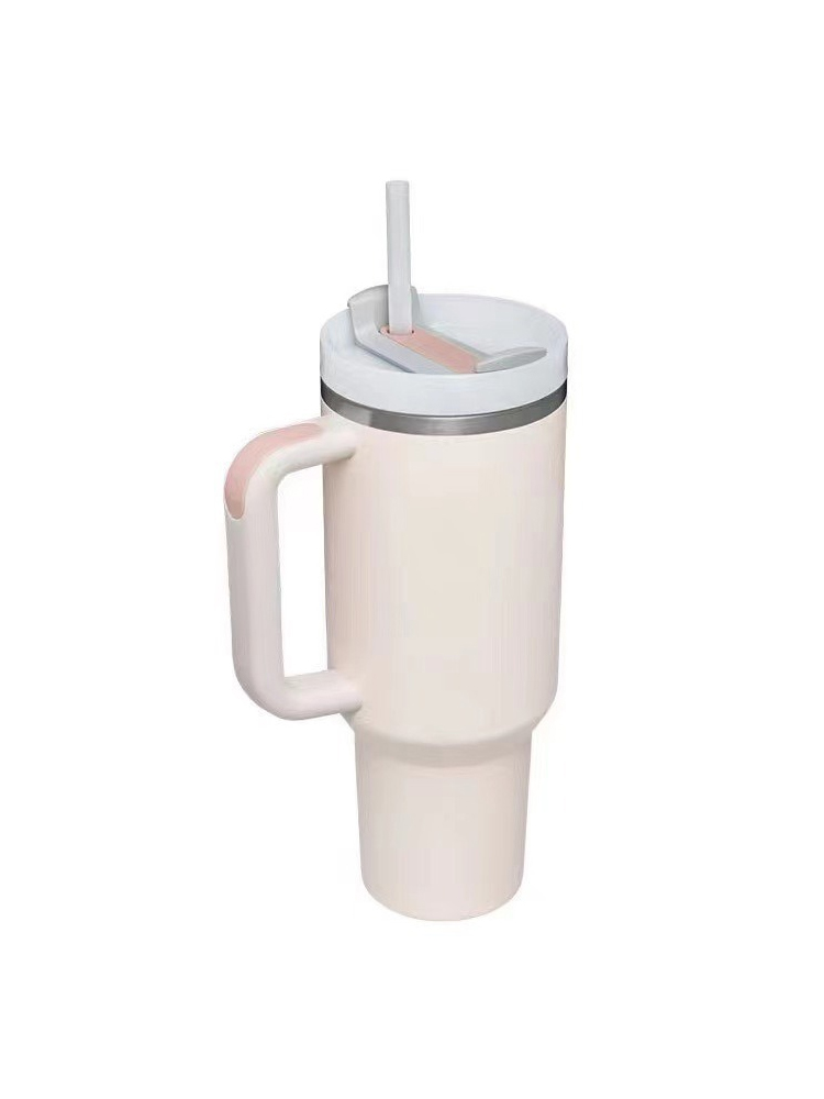 Große, auslaufsichere Vakuum-Edelstahl-Isolier-Strohhalm-Tasse.