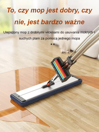 Mop płaski tęczowy ze stopu aluminium