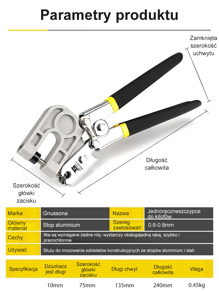 [Wykute przez amerykańskie rzemiosło] Aluminiowe szczypce do kili 