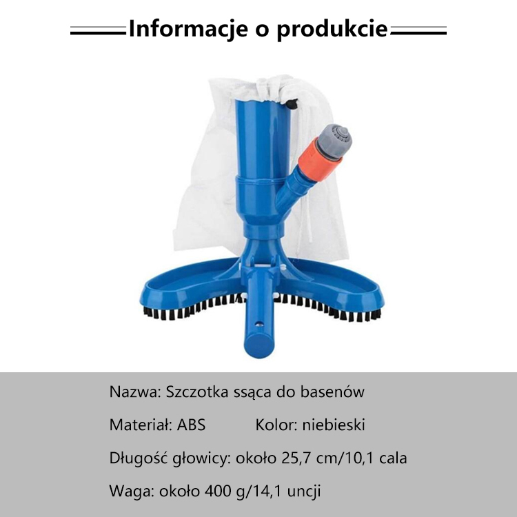 Próżniowa szczotka do czyszczenia basenów