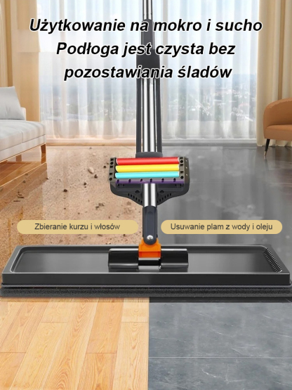 Mop płaski tęczowy ze stopu aluminium