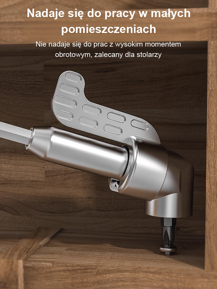 Narzędzie wielofunkcyjne do wkrętarek kątowych, które radzi sobie nawet w najwęższych miejscach.