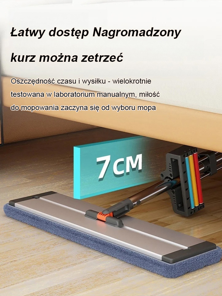 Mop płaski tęczowy ze stopu aluminium