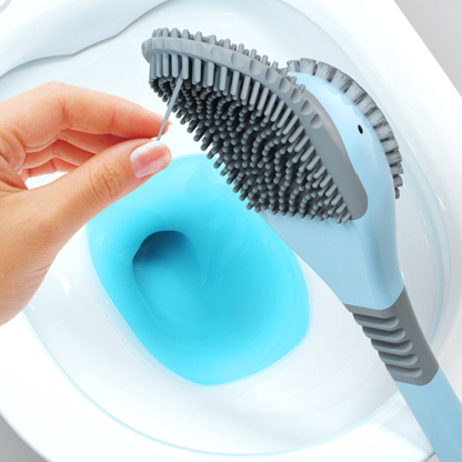 2 w 1 Silikonowa szczotka toaletowa do montażu na ścianie