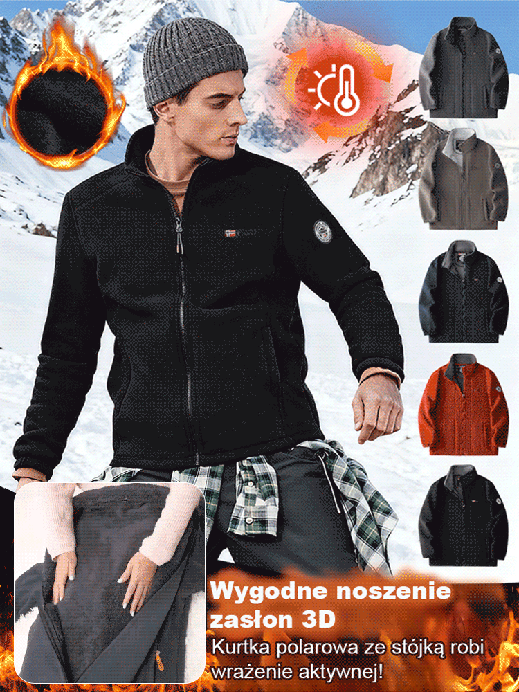 【Norweska marka premium outdoorowa】Kurtka polarowa dwustronna ✨99% kaszmiru✨ Ocena ciepła do -20°C