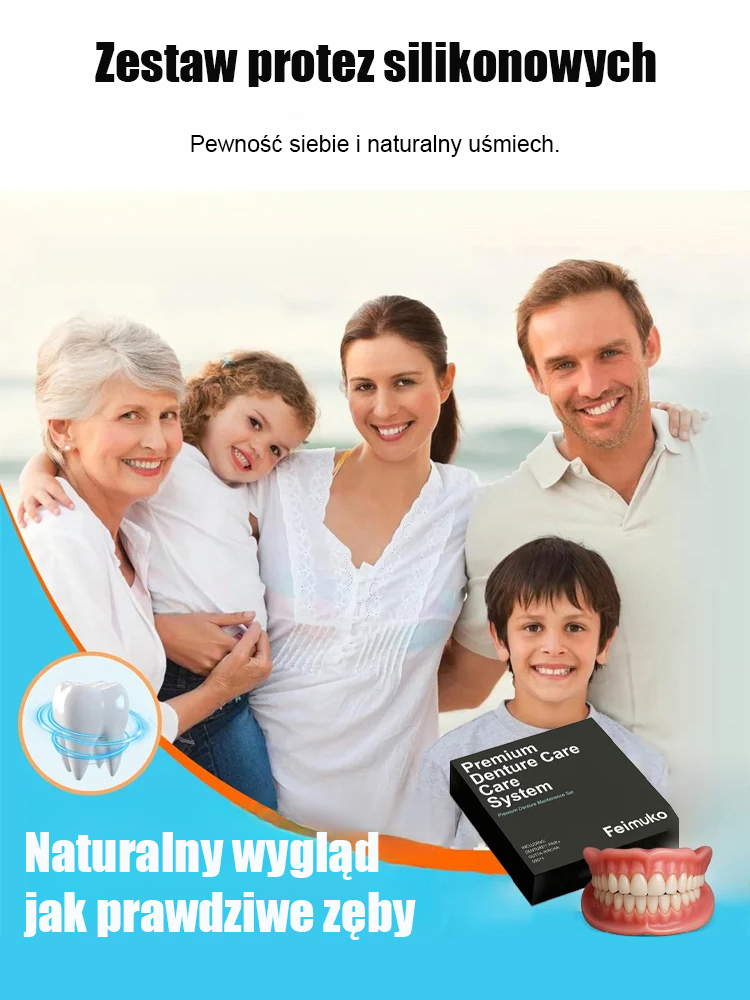 【Koniec z Drogimi Implantami】Rewolucyjne Protezy Silikonowe | Certyfikat Międzynarodowy | Uśmiech w 1 Sekundę | 1+1 GRATIS dla Pierwszych 80 Osób | Zwrot 10x ✨