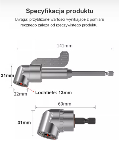 Narzędzie wielofunkcyjne do wkrętarek kątowych, które radzi sobie nawet w najwęższych miejscach.