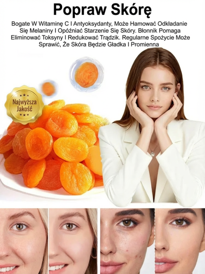 【17 kg owoców w 1 kg paczce】Kalifornijskie słońce zamknięte w torebce. 72h powolnego suszenia – soczyste i miękkie 🍑Druga torba kosztuje 20 zł!