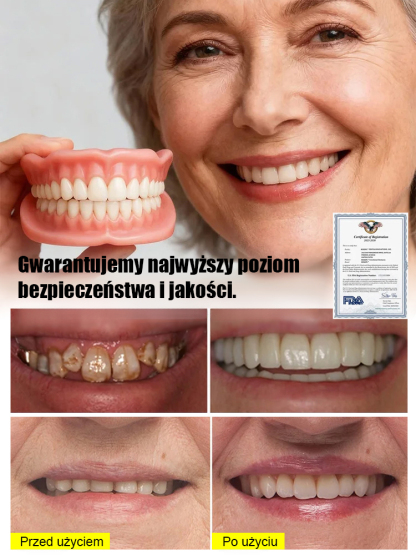 【Koniec z Drogimi Implantami】Rewolucyjne Protezy Silikonowe | Certyfikat Międzynarodowy | Uśmiech w 1 Sekundę | 1+1 GRATIS dla Pierwszych 80 Osób | Zwrot 10x ✨