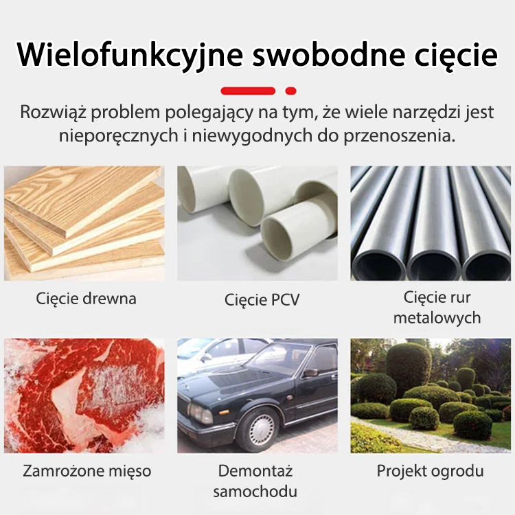 Wielofunkcyjna przenośna piła łańcuchowa na baterie litowe do użytku domowego