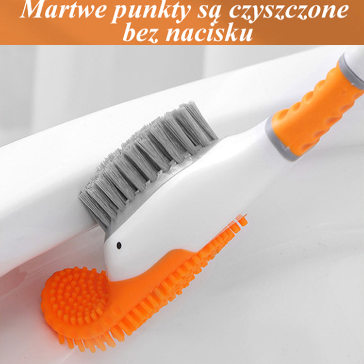 2 w 1 Silikonowa szczotka toaletowa do montażu na ścianie