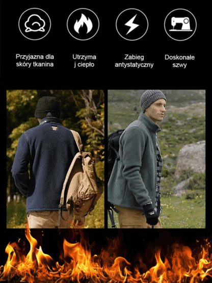 【Norweska marka premium outdoorowa】Kurtka polarowa dwustronna ✨99% kaszmiru✨ Ocena ciepła do -20°C