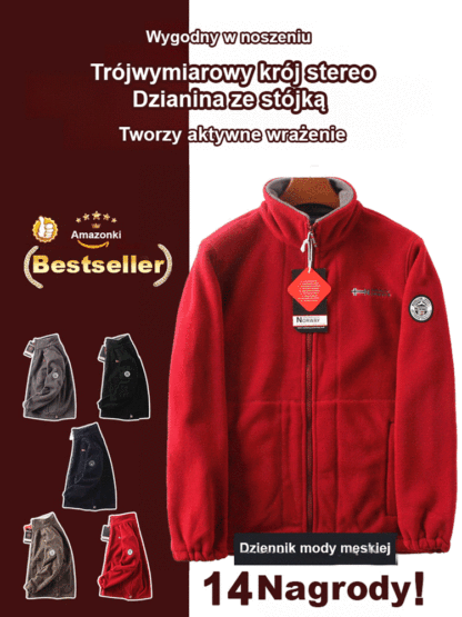 【Norweska marka premium outdoorowa】Kurtka polarowa dwustronna ✨99% kaszmiru✨ Ocena ciepła do -20°C