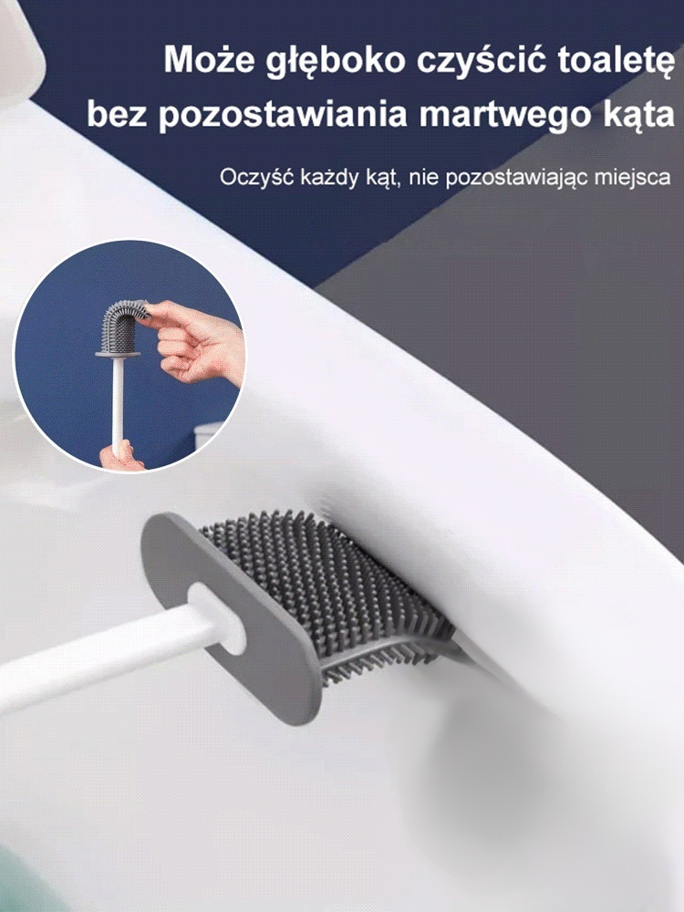 Zestaw szczotek do toalety bez martwego kąta