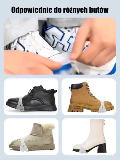 Niewidoczne raki do wędrówek po śniegu na zewnątrz