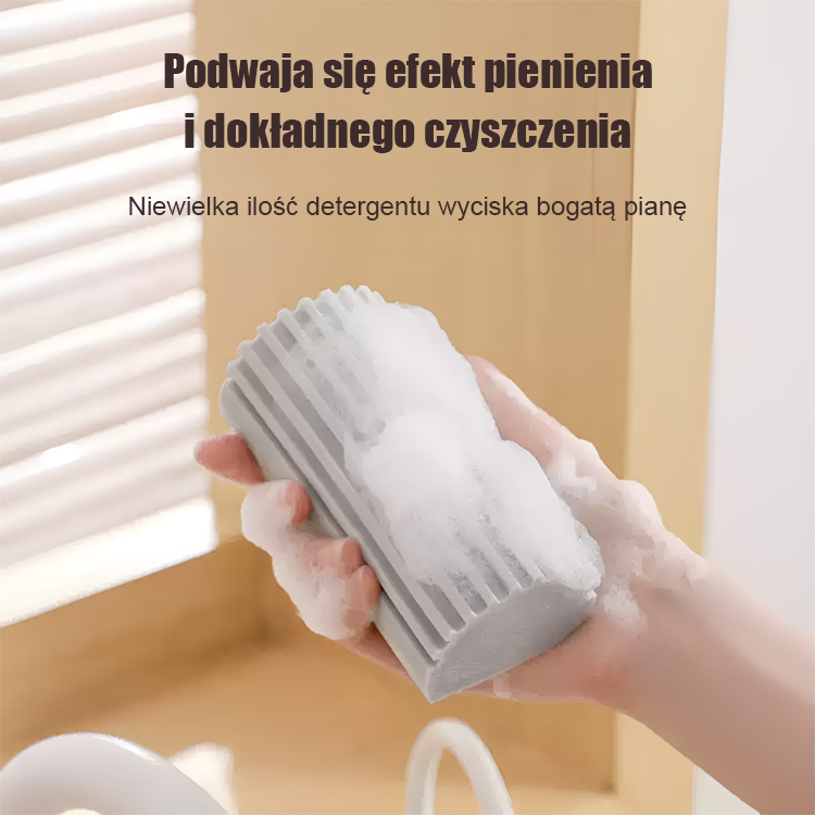 Wielofunkcyjna gąbka czyszcząca o dużej chłonności wody.