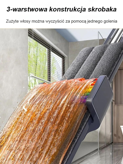 Mop płaski tęczowy ze stopu aluminium