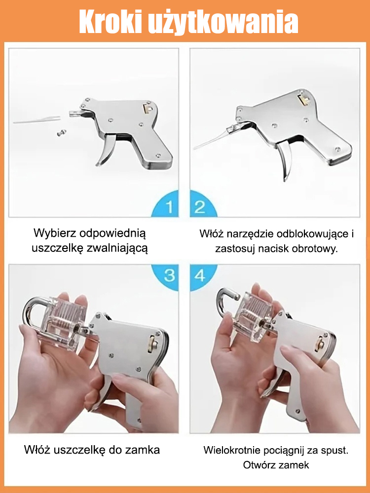 6-częściowe narzędzie do otwierania zamków domowych