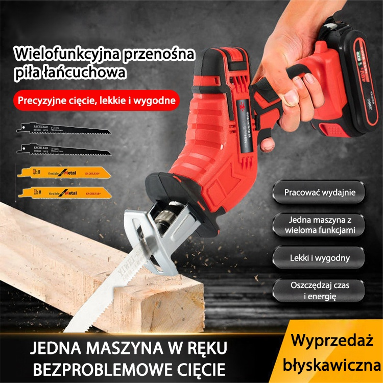 Wielofunkcyjna przenośna piła łańcuchowa na baterie litowe do użytku domowego