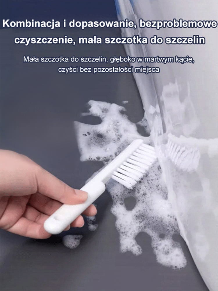 Zestaw szczotek do toalety bez martwego kąta