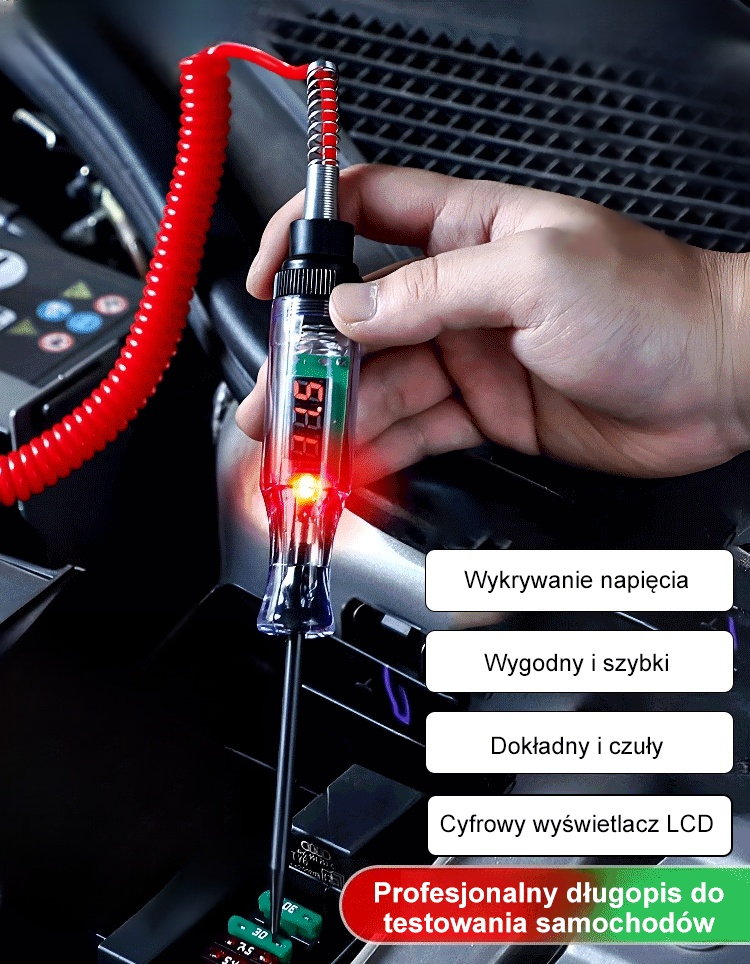 Profesjonalny długopis do testowania samochodów