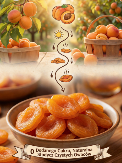 【17 kg owoców w 1 kg paczce】Kalifornijskie słońce zamknięte w torebce. 72h powolnego suszenia – soczyste i miękkie 🍑Druga torba kosztuje 20 zł!