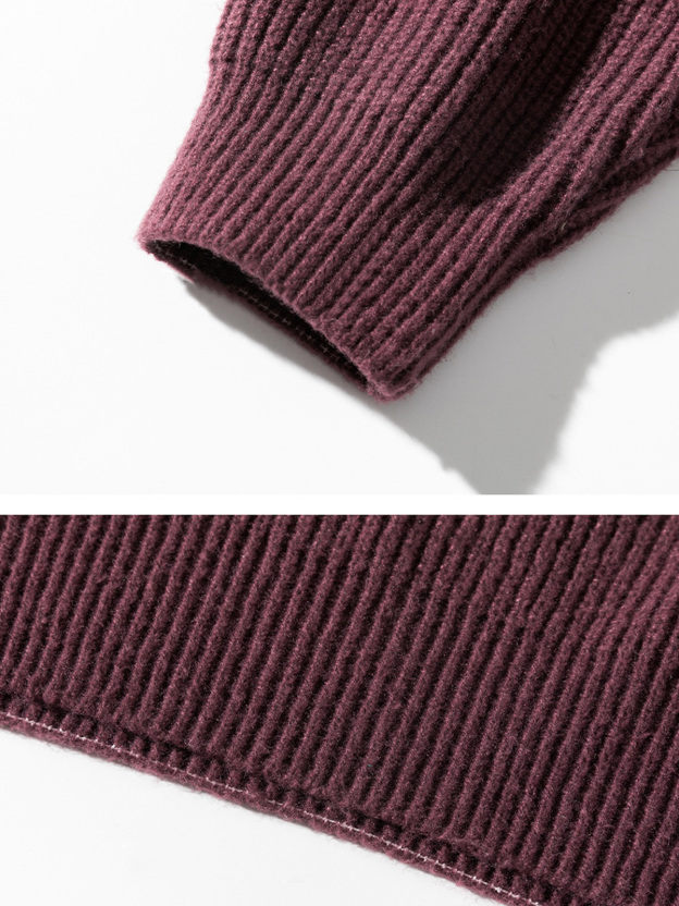 Men's Casual Round Neck Solid Color Comfortable Knitted Sweater