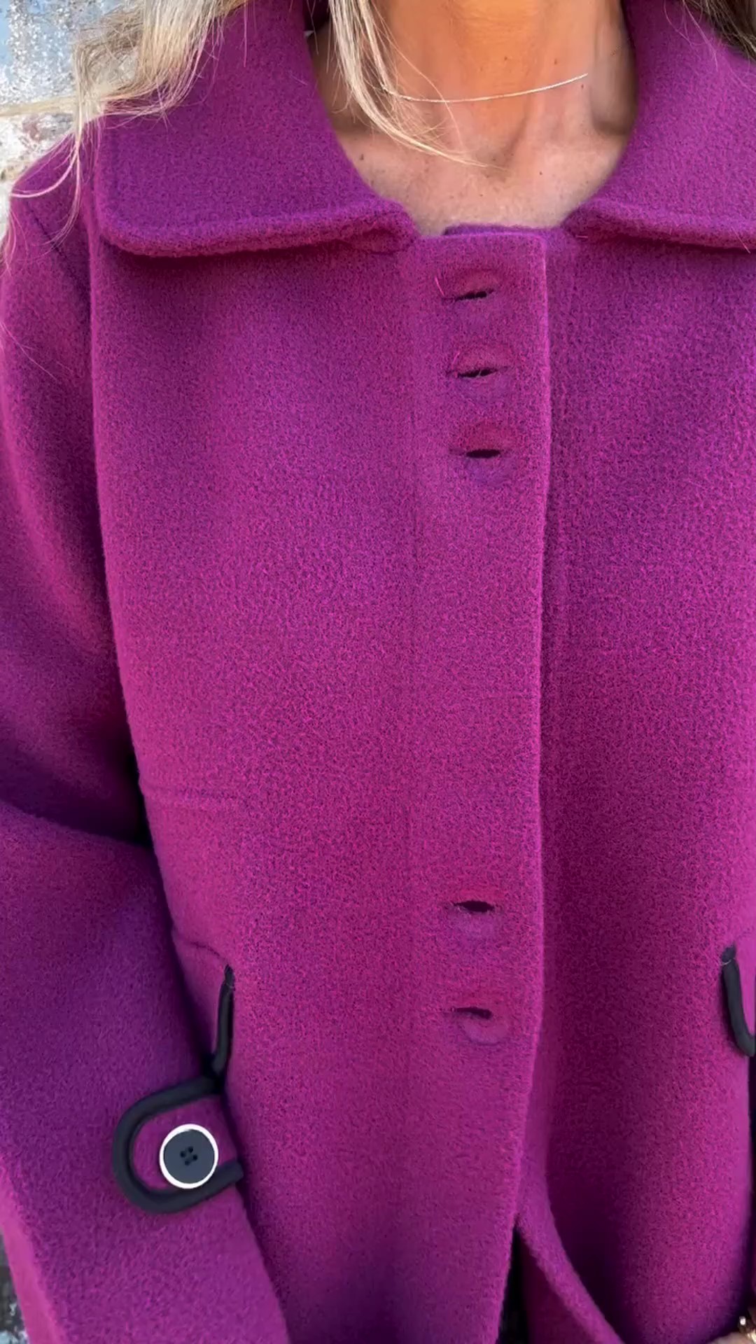 CLEARANCE SALE🔥 Women's Casual Wool Lapel Button Coat