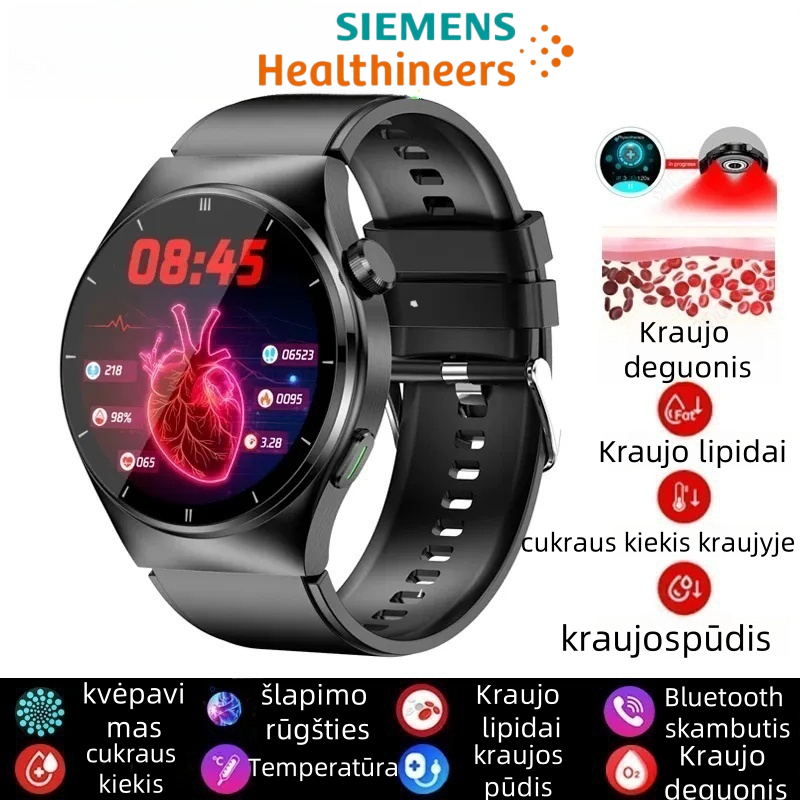 ✨💪Atverk naują sveikatos erą! Siemens lazerinės terapijos laikrodis, pulsas, pulsas, viskas viename valdymo bloke!🕰️❤️