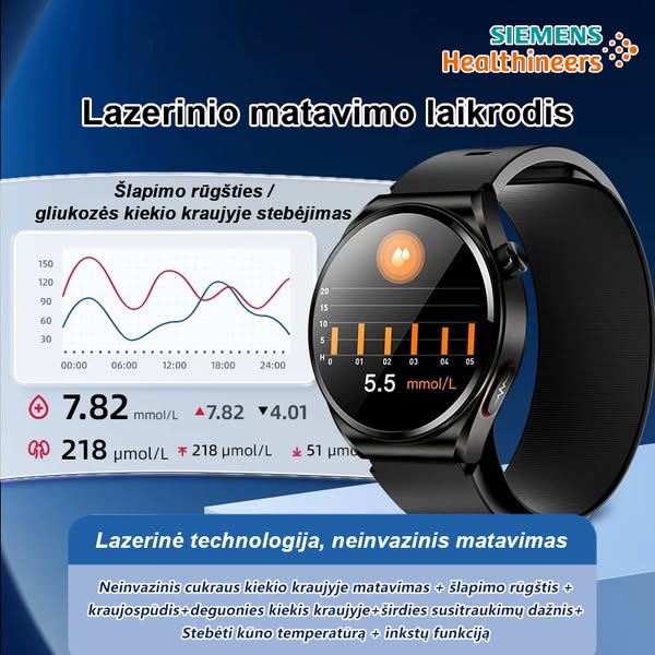 ✨💪Atverk naują sveikatos erą! Siemens lazerinės terapijos laikrodis, pulsas, pulsas, viskas viename valdymo bloke!🕰️❤️