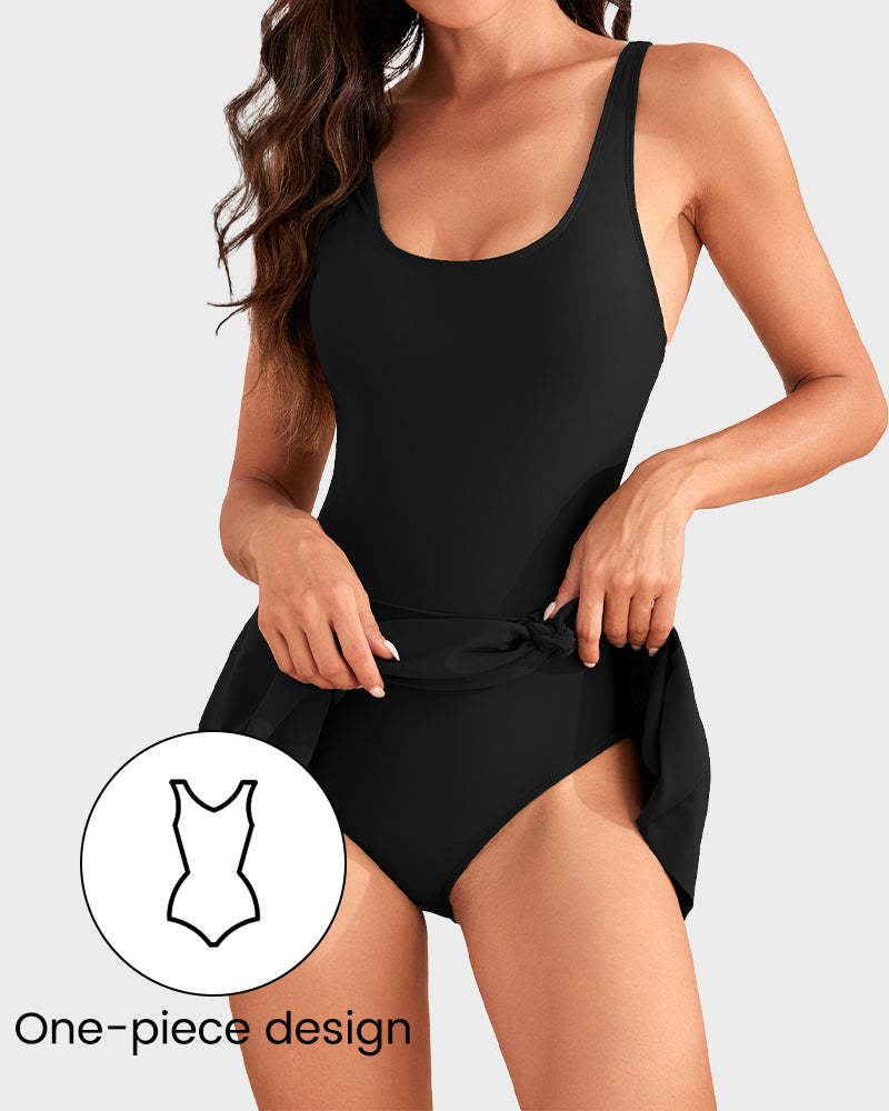 👙Summer Hot Sale 49% OFF💃Women's One Piece Tummy Control Tie Knot Swimsuit