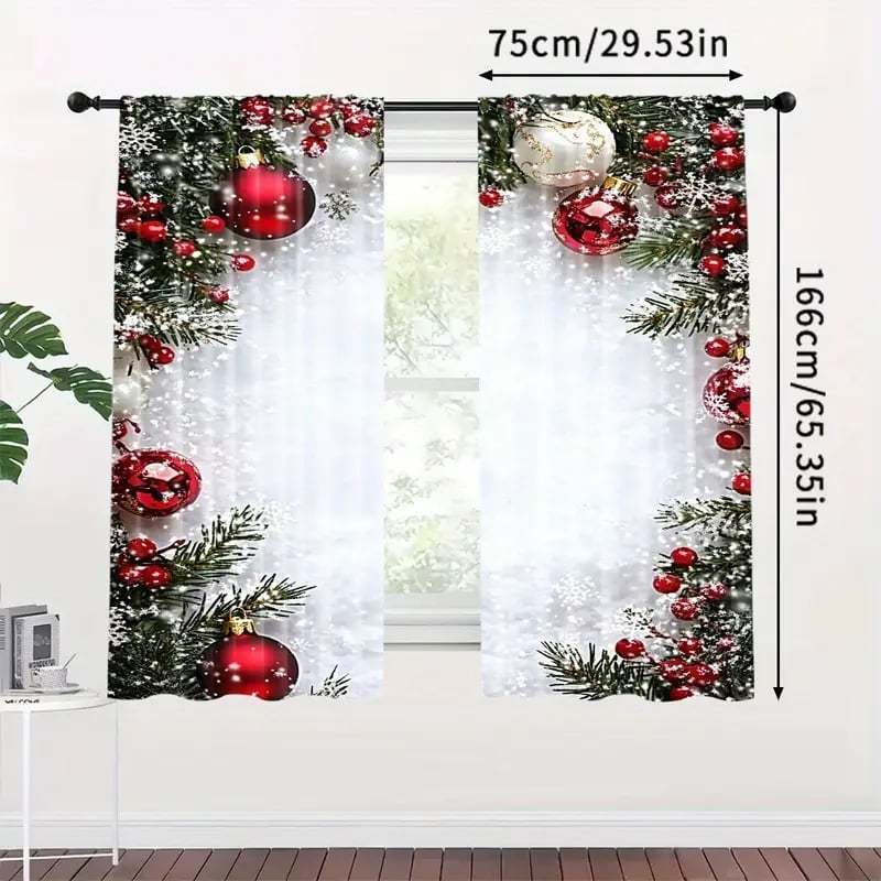 🎅Wyprzedaż świąteczna 49% TANIEJ🎄Zasłony w stylu świątecznym