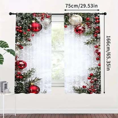 🎅Wyprzedaż świąteczna 49% TANIEJ🎄Zasłony w stylu świątecznym