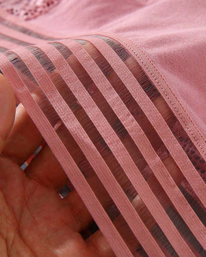 Women's Sexy High Waist Tummy Control Seamless Flower Lace Breathable Panties