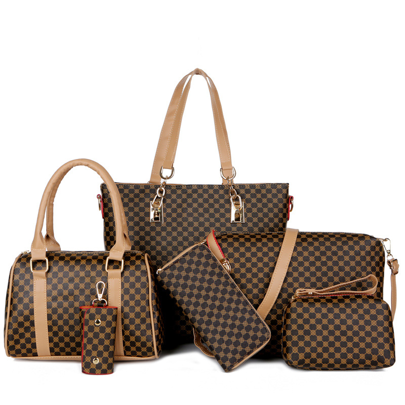 👜 Stylish 6-in-1 Mom-and-Baby Bag Set – Printed, versatile shoulder bag, crossbody bag, and handbag for everyday use 🌿