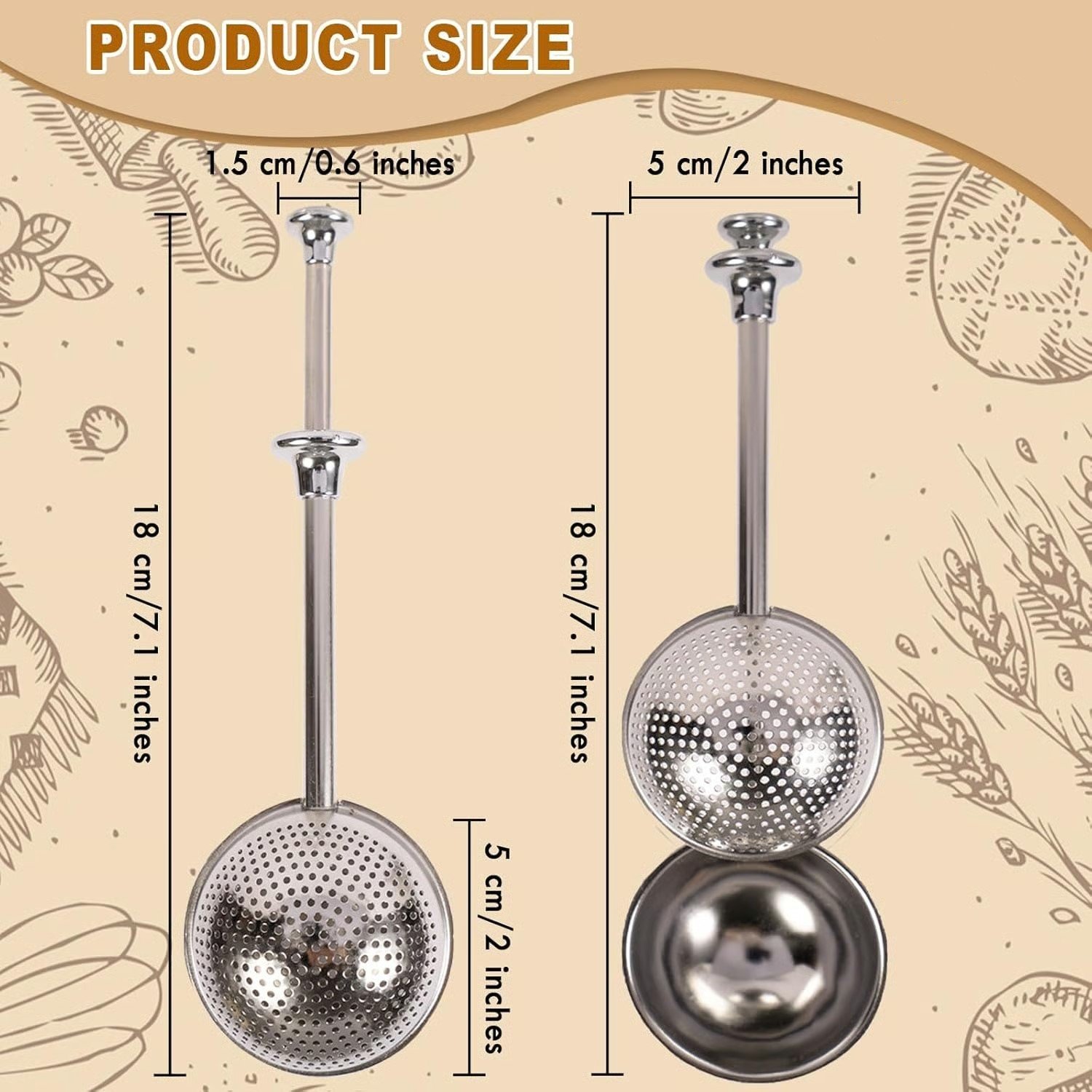 🔥LAST DAY 49% OFF - 🛠️🔥Multifunctional Stainless Steel Powder Sifter